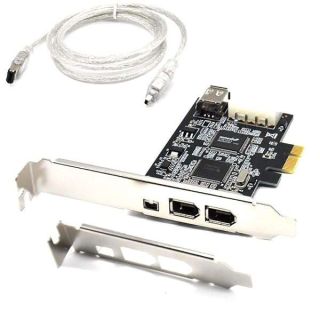 Padarsey PCIe Firewire Card for Windows 10, IEEE 1394 PCI Express Controller 4 Ports(3 x 6 Pin and 1 x 4 Pin), 1394a Firewire 800 Adapter for Windows 7/8/Mac OS with Low Profile Bracket and Cable