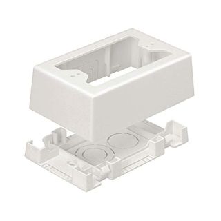 Panduit JBX3510WH-A 1-Gang Outlet Box, White, 2-Piece