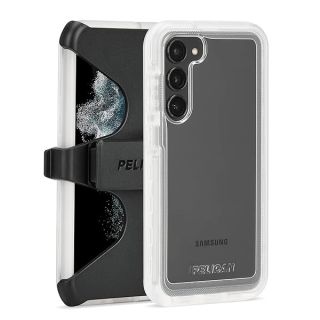 Pelican Voyager - Samsung Galaxy S23 Case    Phone Case for Samsung Galaxy S23 with Belt Clip Holster Phone Stand - Anti Yellowing - Clear