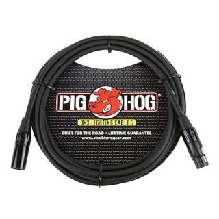 Pig Hog PHDMX10 10ft DMX Lighting Cable - Durable 3 Pin Connector for Professional Use