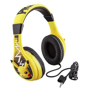 Pokemon Pikachu Wired Kids Headphones, Adjustable, Stereo Sound, 3.5Mm Jack, Tangle-Free, Volume Control, Children&amp;#039;s Headband On Ear for School Home, Travel