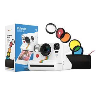 Polaroid Now+ White Instant Film Camera - Bluetooth I-Type with Bonus Lens Filters