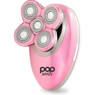 Pop Sonic Shaver for Women (Rose Gold) - 5 Head Women's Electric Shaver - 360 Degree Flawless Hair Remover for Women w/Battery, USB Charging Cord, & Cleaning Brush | Waterproof Trimmer for Women