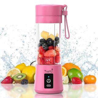 Portable Blender, Mini Personal Blender Bottles for shakes and smoothies?with USB Rechargeable On The Go Mixer Electric Blender juicer Cup for Fruit Juice Protein mixes (Pink)