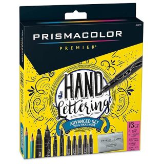 Prismacolor Premier Hand Lettering Set: 13 Art Pens, Markers & Pencils for Adult Coloring