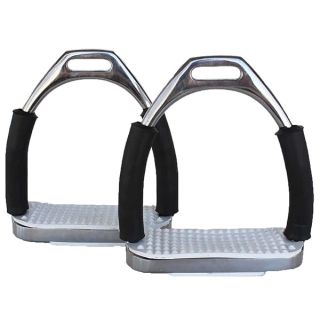 ProRider Horse Saddle English Stirrups Riding Flex Fillis Irons Double Jointed 51112SL