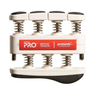 Prohands PRO Hand Exerciser, Finger Exerciser (Hand Grip Strengthener), Spring-Loaded, Finger-Piston System, Isolate and Exercise Each Finger, (7 lb Medium Tension, Red-Pro)