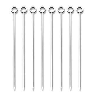 PuTwo Stainless Steel Martini Glass Cocktail Picks, 4.25Inch, Silver