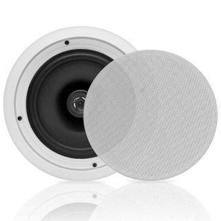 Pyle 8'' 2-Way Midbass Woofer Speakers-Pair In-Wall/In-Ceiling Woofer Speaker System 1'' High-Temperature Voice Coil Flush Mount Design w/50Hz-20kHz Frequency Response 250 Watts Peak-Pyle PDIC81RD