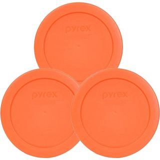 Pyrex 2 Cup Round Storage Cover #7200-PC for Glass Bowls (3)