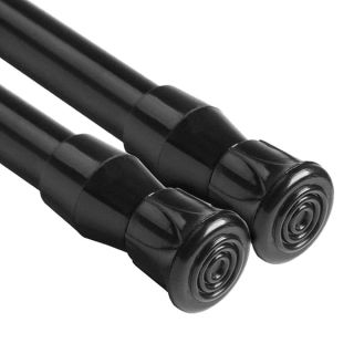 QILERR Tension Rods 28 to 48 Inches-2 Pack Spring Tension Rods,Adjustable Extension Spring Rods Closet Rod Cupboard Bars Tensions Rod for Windows,Kitchen, Bathroom,Cupboard,Wardrobe (Black)