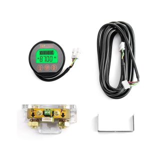 QWORK Battery Monitor: 8V-80V Voltmeter & 500A Ammeter with 13ft Custom Cable for Accurate Voltage & Current Measurement