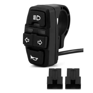 "QWORK 3-in-1 Motorcycle Headlight & Horn Control Switch - 7/8" Handlebar Switch for Scooters & Electric Bikes"