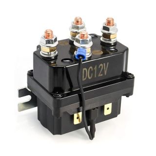QWORK 12V 250A Winch Relay Solenoid Replacement for 3000-5000lbs ATV UT Winches - Durable Contactor