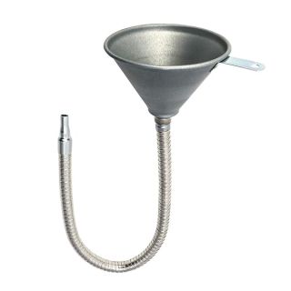 QWORK Steel Bendable Funnel with Filter for Oils & Diesel - Universal Spout for Easy Pouring