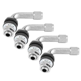 Qiilu Tire Valve Stems, 4pcs 90 Degree Angle Tire Valve Stems for Car Motorcycle Tyre