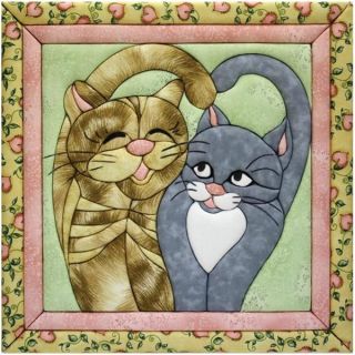 Quilt Magic Sew Wall Hanging Kit-Cats Meow, Green