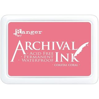 Ranger Industries Archival Inkpad #0 Coastal Coral - Vibrant, Long-Lasting Ink for Crafting