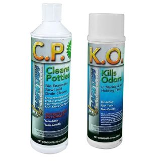 Raritan Potty Pack w/K.O. Kills Odors & C.P. Cleans Potties - 1 of Each - 32oz Bottles