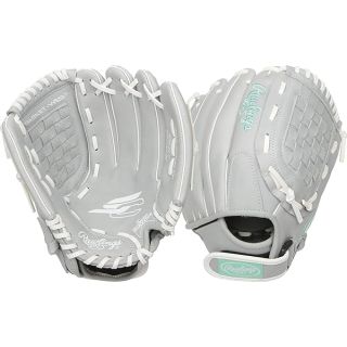 Rawlings girls 11.5 inch Softball Glove, Teal/Grey/White, US