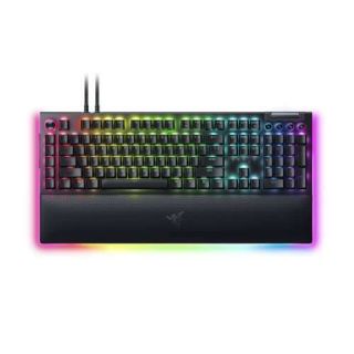 Razer BlackWidow V4 Pro Wired Mechanical Gaming Keyboard: Yellow Switches - Linear &amp; Silent - Doubleshot ABS Keycaps - Command Dial - Programmable Macros - Chroma RGB - Magnetic Wrist Rest