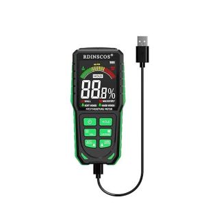 MT37 Rechargeable Pinless Moisture Meter: Accurate Wood & Building Material Humidity Tester for Walls, Firewood & More