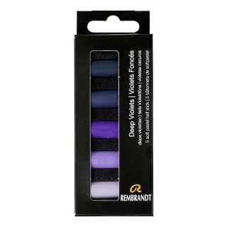 Rembrandt Soft Pastel Micro Set, 5-Piece Half Sticks, Deep Violets