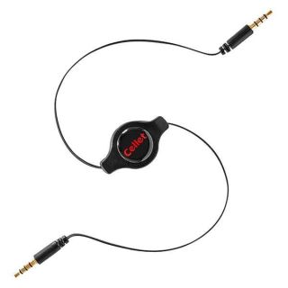 Retractable 3.5mm Stereo Audio Aux Cable for Stereo, iPods, MP3, Audio Player