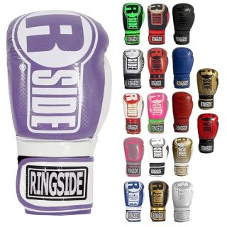 Ringside Unisex Adult FTG1 PR/WH L/XL Boxing Gloves, Purple/White, Large-X-Large US