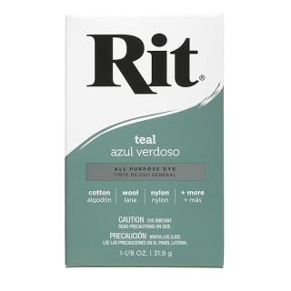 Teal Rit All-Purpose Powder Dye - 1-1/8 oz for Vibrant Fabric Color | Easy Dyeing Solutions