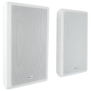 Rockville Pair Rock Slim 70W White 5.25" 70V Commercial Restaurant Wall Speakers