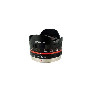 Rokinon FE75MFT-B 7.5mm F3.5 UMC Fisheye Lens for Micro Four Thirds (Olympus PEN and Panasonic), Black