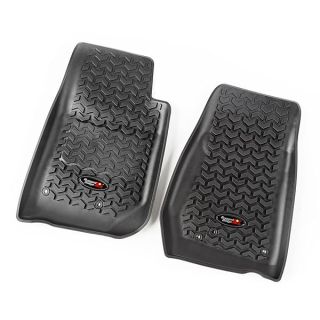 Rugged Ridge Front Floor Liners for Jeep Wrangler JKU | Pair, All-Terrain, Black | 12920.03 | Fits 2007-2018 Jeep Wrangler JKU 4-Door