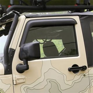 Rugged Ridge | Window Visor Kit, Matte Black | 11349.11 | Fits 2007-2018 Jeep Wrangler JK 2-Door