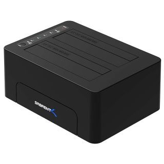 SABRENT USB 3.1 to SATA Dual Bay Hard Drive Docking Station for 2.5 or 3.5 inches HDD, SSD