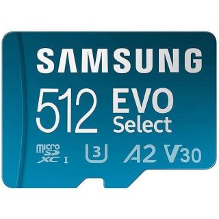 Buy SAMSUNG EVO Select 512GB Micro SD Card + Adapter - Fast 130MB/s for Android, Tablets & Nintendo Switch - UHS-I, U3, A2, V30