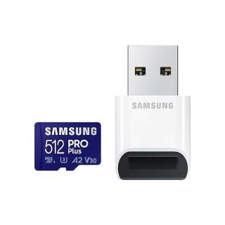 SAMSUNG PRO Plus 512GB microSDXC Card - 160MB/s UHS-I, A2, V30 for Android, GoPro & DJI Drones