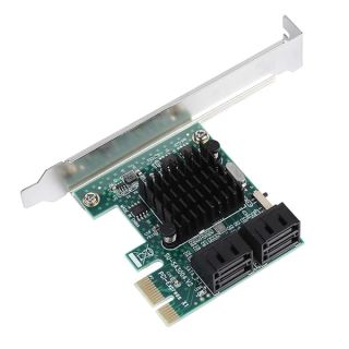 SATA 3.0 4 Port PCIe Controller ,PCI Express to SATA 3.0 6Gbps with 2U 4U Fixed Brackets,Plug and Play PCI E Cards,SATA 3.0 Expansion