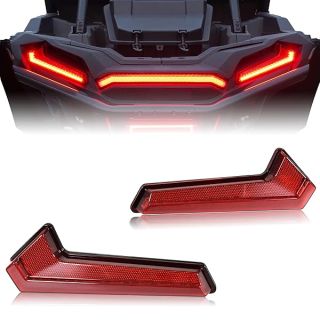 SAUTVS UTV Tail Lights for Polaris RZR XP 1000/Turbo & Sportsman 2018-2023 - Red LED Rear Lamps (2PCS) Accessories