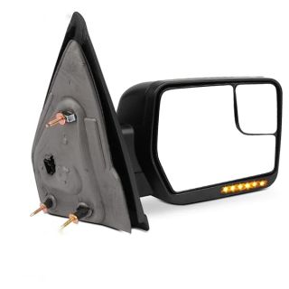 SCITOO Right Passenger Side Rear View Mirror for 2004-2014 Ford F150 - Power Heated, LED Turn Signal & Puddle Light