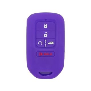 SEGADEN Silicone Cover Protector Case Holder Skin Jacket Compatible with Honda 4+1 Hold Button 5 Buttons Smart Remote Key Fob CV4211 Deep Purple