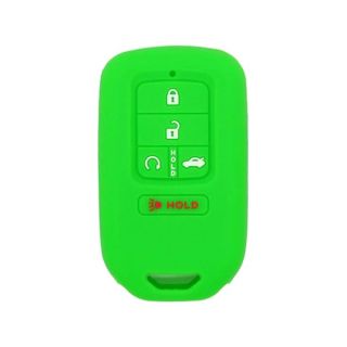 SEGADEN Silicone Cover Protector Case Holder Skin Jacket Compatible with Honda 4+1 Hold Button 5 Buttons Smart Remote Key Fob CV4211 Light Green