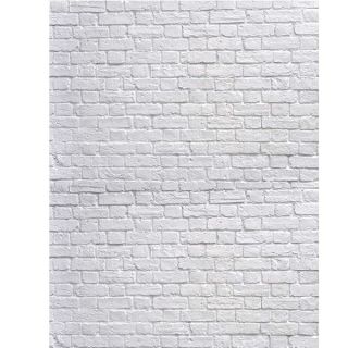 SJOLOON White Brick Wall Backdrop White Brick Photo Backdrop Thin Vinyl Photography Backdrop Background Studio Prop 10931(5x7FT)