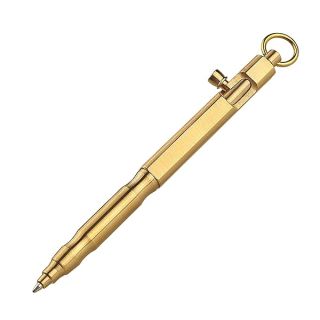 SMOOTHERPRO Solid Brass Bolt Action Pen for Tremors & Arthritis - Stylish EDC Pocket Tool in Natural Finish (BR630)