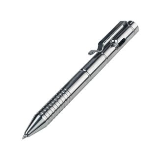 SMOOTHERPRO Titanium Bolt Action Pen with Tungsten Side for Business Office Tremor Parkinson Arthritic Signature Writing EDC Color Natural (Ti598)