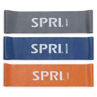 SPRI Standard Loop Bands 3-Pack - Resistance Band Kit Set, 3 Levels of Resistance - Exercise Bands for Strength Training, Flexibility, & Body Workout - Versatile Fitness Tool - Light, Medium, Heavy