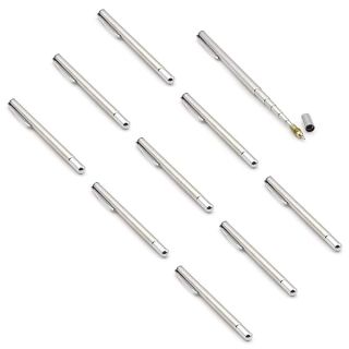 SWTOOL 10PCS Stainless Steel Pen Size with Clip - Hand Pointer Extendable Telescopic Retractable Ballpoint Pen Pointer Handheld Presenter Classroom Whiteboard Pointer