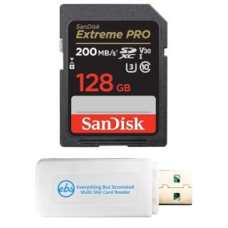 SanDisk 128GB SD Extreme Pro for Sony Alpha a7 Series + MicroSDXC & Card Reader Bundle