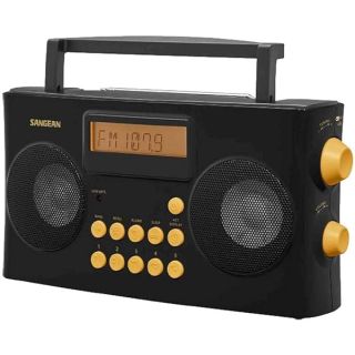 Sangean AM/FM Stereo Portable Radio with Voice Prompts, PR-D17, Black