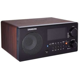 Sangean WR-22WL AM/FM-RDS/Bluetooth/USB Table-Top Digital Tuning Receiver (Dark Walnut)